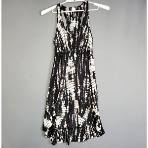 Xhilaration Racerback Sheer Dress Coverup Womens M High Low Black Sleeveless